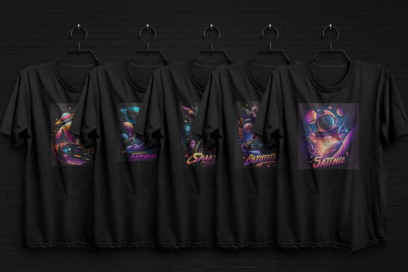 Download Astronaut Spaceship Planet T Shirt Set - Premium Resources